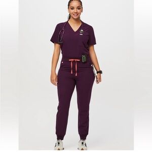 Figs Deep Purple Jogger high waisted Zamora size Medium